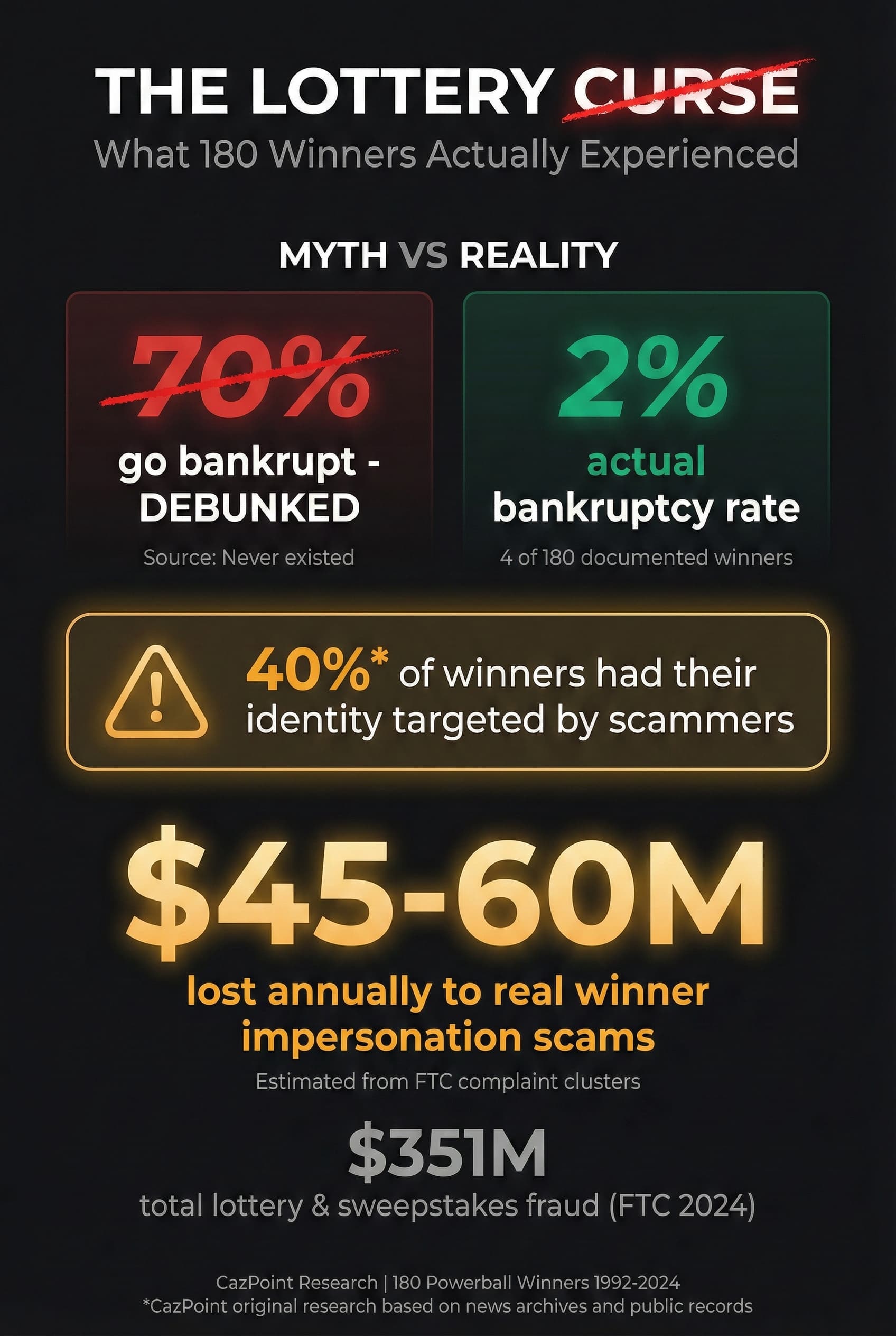 The Lottery Curse Debunked: 70% myth vs 2% reality