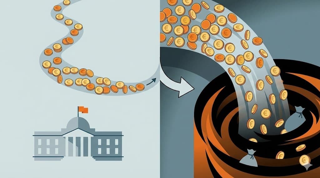 Money flow diverging between government and black market